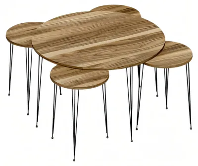 Produktbild von Elegante braune Holzbeistelltische im stilvollen Design