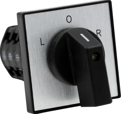 Nockenschalter/Umkehrschalter 230-400 V L-0-R, 18 A, 3 Positionen