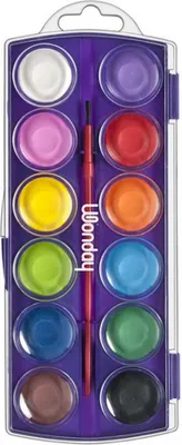 Produktbild von Wonday Deckfarbkasten 12 Farben aus Kunststoff