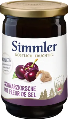 Produktbild von Simmler Schwarzkirsche m. Fleur de Sel 450g