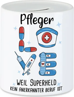 Produktbild von Ich Bin Pfleger Weil Superheld Kein Anerkannter Job Ist Spardose  Geschenk Danke Sagen