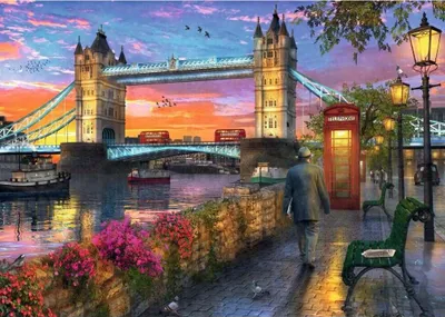 Produktbild von RAVENSBURGER Puzzle Západ slunce u Tower Bridge 1000 dílků