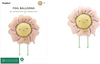 Produktbild von PartyDeco FB273-081RM, Spielzeugballon, Folie, Pink, Abbildung, Universal, Flower (shape)