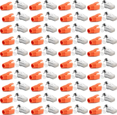 Produktbild von 40x Netzwerkstecker CAT 7 6A RJ45 LAN Netzwerk Crimp Stecker vergoldete Kontakte
