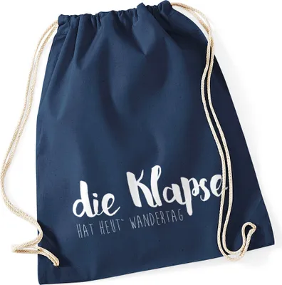 Produktbild von Turnbeutel mit Spruch lustig die Klapse hat heut Wandertag Baumwolle Beutel Tasche