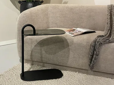 Productafbeelding van Livingfurn Bijzettafel Brix Amy Glas Zwart