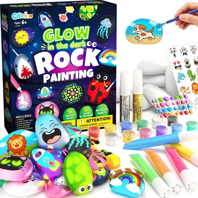 Obrázek produktu pro Sada na malování kamenů, kreativní sada pro děti od 6 do 12 let