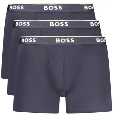 Produktbild von Dreierpack blaue Herren Boxershorts mit elastischem Bund und Logo