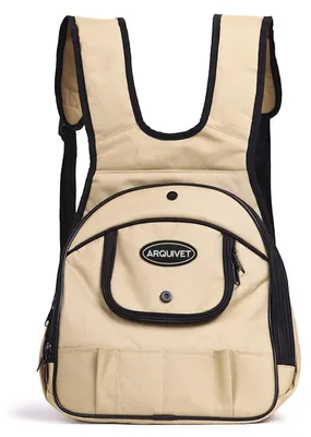 Haustierrucksack 30x20x34 cm, für kleine Hunde & Katzen, Creme