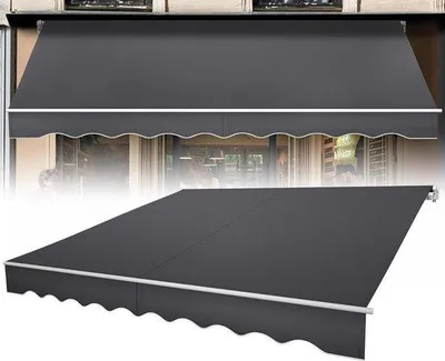 Produktbild von Famanu Terrassenmarkise - Balkonbeschattung - Wasserabweisend - 300 x 250 cm - Antrazit