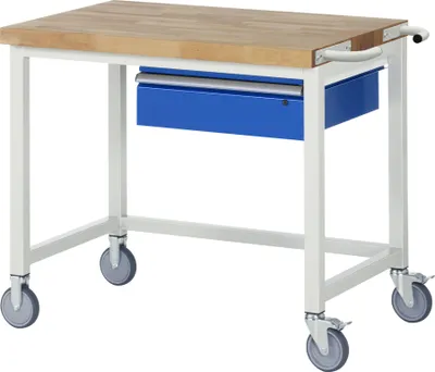 Produktbild von Rau Fahrbare Werkbank mit Querstrebe und Schublade BxTxH 1000x700x880mm