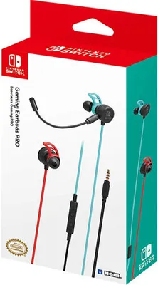 Produktbild von Hori Earbuds Pro, Kabelgebunden, Gaming, Kopfhörer, Blau, Rot