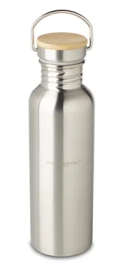 Produktbild von Echtwerk Praktische Trinkflasche aus hochwertigem Edelstahl mit Bambusdeckel, 750ml