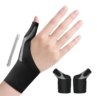 Produktbild von XFSRG 2 Stück Daumenbandage für Linken und Rechten Hand Daumenschiene Handgelenk und Daumenbandage Daumenorthese Daumensattelgelenk Bandage Stütze für Alltag Arbeit Sport (M)
