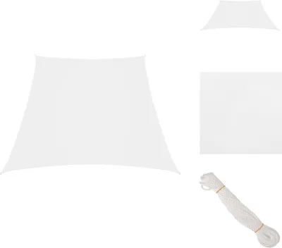 Produktbild von vidaXL Sonnensegel Oxford-Gewebe Trapezförmig 3/5x4 m Weiß - Sonnenschirme & Sonnenschutze
