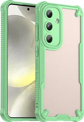 Produktbild von Hülle für Samsung Galaxy S25/S24 - Phonesta Shockproof Armor Semi-Transparent Back Cover - Grün