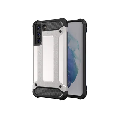 Zdjęcie produktu dla Hybrid Armor pancerne hybrydowe etui pokrowiec Samsung Galaxy S21 FE srebrny