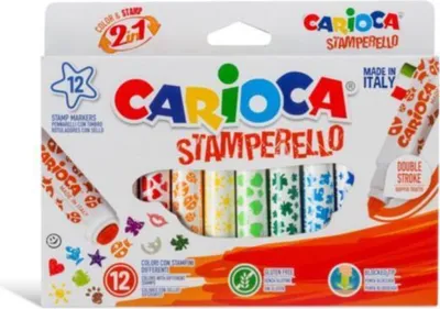 Produktbild von Carioca Stamperello, Multi, Mehrfarbig, Kugelspitze & Stempelspitze, 1 mm, 7 mm, Rund
