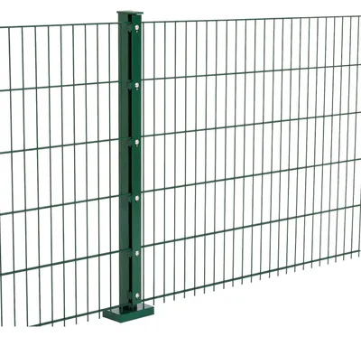 Produktbild von Doppelstabmattenzaun Goliath 8/6/8 mm - Ausführung: grün beschichtet, Höhe: 183 cm, Länge: 251 cm