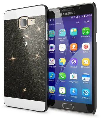 Image de Samsung Galaxy A3 2017 Glitter Handy Cover par NALIA Hard Case Cover Bling Bumper Noir