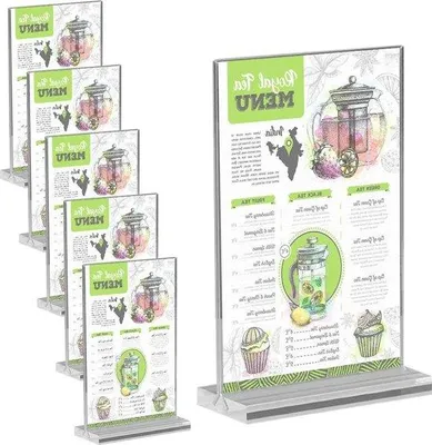 Produktbild von Famanu Acryl T-Standardsatz 6 Stück - Transparent für A5 Fotos und Menükarten