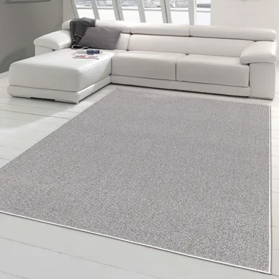 Produktbild von Flachgewebe-Teppich im schlichten einfarbigen Design in grau Größe - 160 x 230 cm