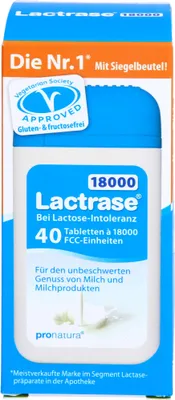 Productafbeelding van Lactase 18000, tabletten voor mensen met lactose-intolerantie, 80 tabletten