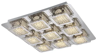 Produktbild von LED Deckenlampe, Kristalle, eckig, L 40 cm