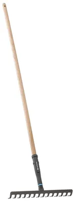 Image de Râteau PureLine – 36 cm – 14 dents acier – Manche bois100 %