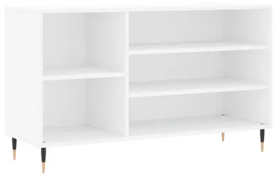 Obrázok produktu pre vidaXL Stojan na topánky s vysokým leskom biely 102x36x60 cm Drevo Materiál