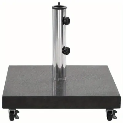 Image de Pied de parasol, capacité de 30 kg - Pied en granit, avec structure en acier et roulettes