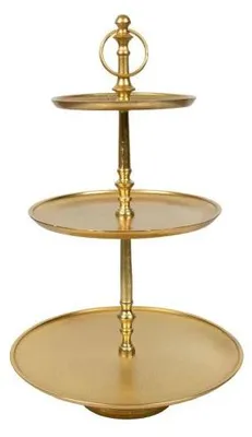 Productafbeelding van Mars & More keuken etagère, goud, rond, 3-laags, 55 cm