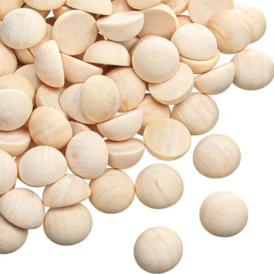 Immagine prodotto di Solidchoice - 150 palline di legno per lavori manuali - Mini palline rotonde naturali
