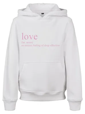 Produktbild von Mister Tee - "Love Definition" Kapuzenpullover für Kinder TN3352 (116) (Weiß)