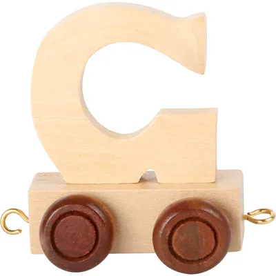 Produktbild von Small Foot Design 7466 Buchstabenzug aus Holz, Buchstabenwaggon G, natur (1 Stück)