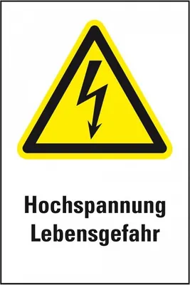 Produktbild von Dreifke® Aufkleber I Warn-Kombischild Hochspannung Lebensgefahr, praxisbewähr...