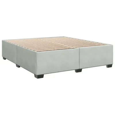 Produktbild von vidaXL Bettgestell ohne Matratze Hellgrau 200x200 cm Samt