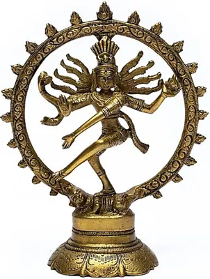 Zdjęcie produktu dla Shiva Nataraj Mosiądz Monochromatyczny - 702 G; 20 cm