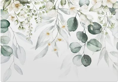 Produktbild von Florales Blattmuster – Bodenschutzmatte – Stuhlunterlage 100x100 cm – Rutschfest – Hartbodenmatte