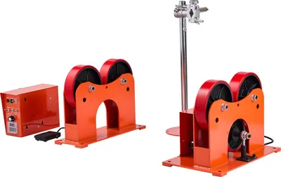 Zdjęcie produktu dla SucceBuy Rolka łącząca obrotowa 1000 kg, regulowana prędkość obrotowa od 80 do 600 mm/min, rolki PU, uchwyt do urządzeń spawalniczych do montażu rur i zbiorników, pozycjoner do prac spawalniczych