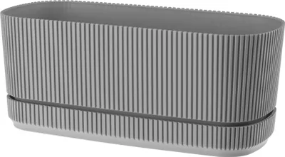 Immagine prodotto di Vaso in plastica grigio Galizia 29 cm X 12,5 X 12 cm
