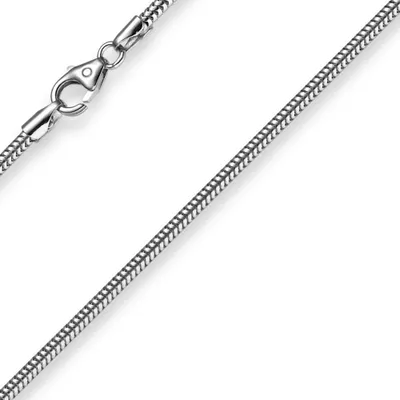Produktbild von 1,9mm Schlangenkette Kette Collier 750 Gold Weißgold Goldkette 55cm Uni