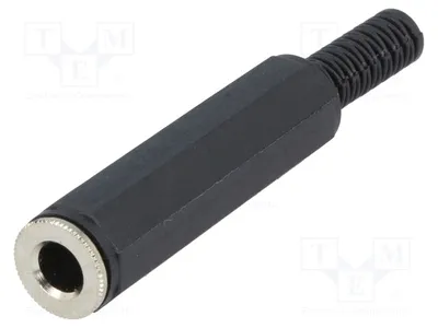 Immagine prodotto di 2 connettori jack da 6,3 mm, femmina, stereo, con angolo di 90 gradi e protezione contro la rottura