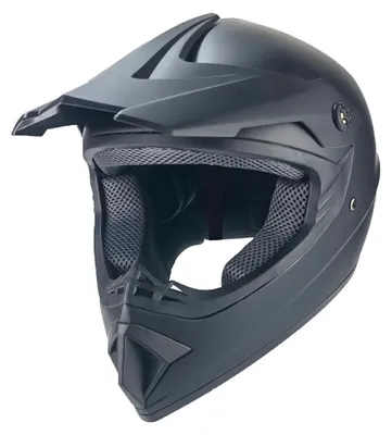 Produktbild von Crosshelm Helm Motorradhelm Motocross Jethelm Schwarz Matt Uni ECE DOT Größe S