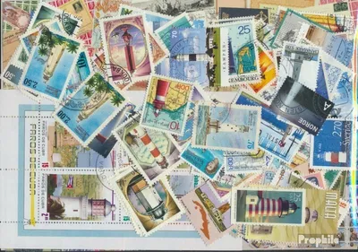Produktbild von Briefmarken Motive 100 verschiedene Leuchttürme Briefmarken