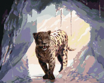 Produktbild von Zuty - Malen nach Zahlen - SCHNEELEOPARD (D. RUSTY RUST), 40x50 cm, mit Keilrahmen (bereits gespannt)