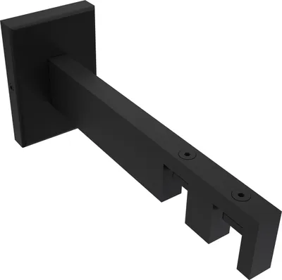 Produktbild von Interdeco Träger mit Abstand 10,5/13,5 / Wandhalterung für Gardinenstangen 14 x 35 mm, 2-läufig Schwarz, Typ Smartline