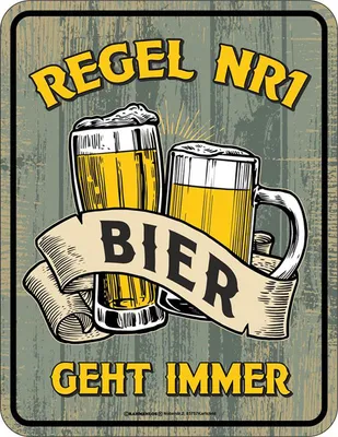 Produktbild von Bier - Fun-Schilder - Bier geht immer