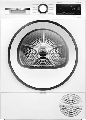 Produktbild von Bosch WQG2411EX, Freistehend, Frontlader, Wärmepumpe, Weiß, Tasten, Berührung, Rechts
