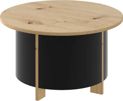 Produktbild von Design Couchtisch HSL-111 rund Hochglanz Wohnzimmer Tisch 80 x 44 cm